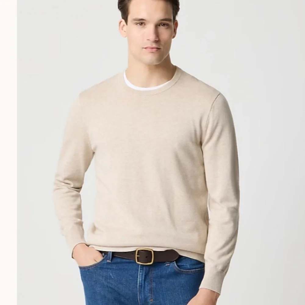 J crew heather stone Cotton crewneck sweater-tee